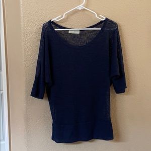 See thru Navy Blue top